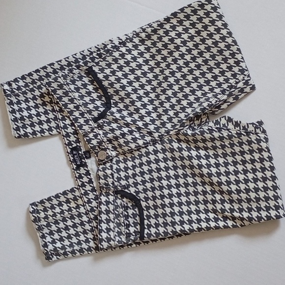 Size 6 Allen B Houndstooth Skinny Jeans Punk Goth Pants Cosplay Emo Y2K - Picture 2 of 11